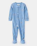 Pijama enterizo de algodón en azul animal - Carter's