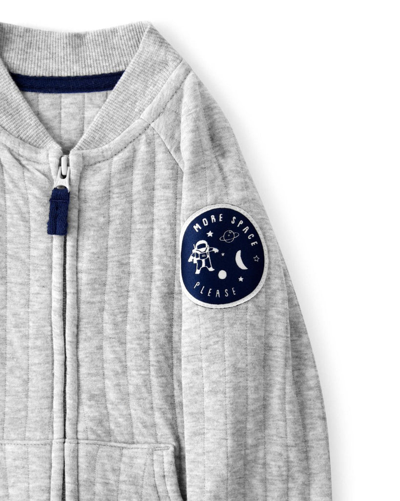 Pijama enterizo gris acolchado para bebé niño - Carter's