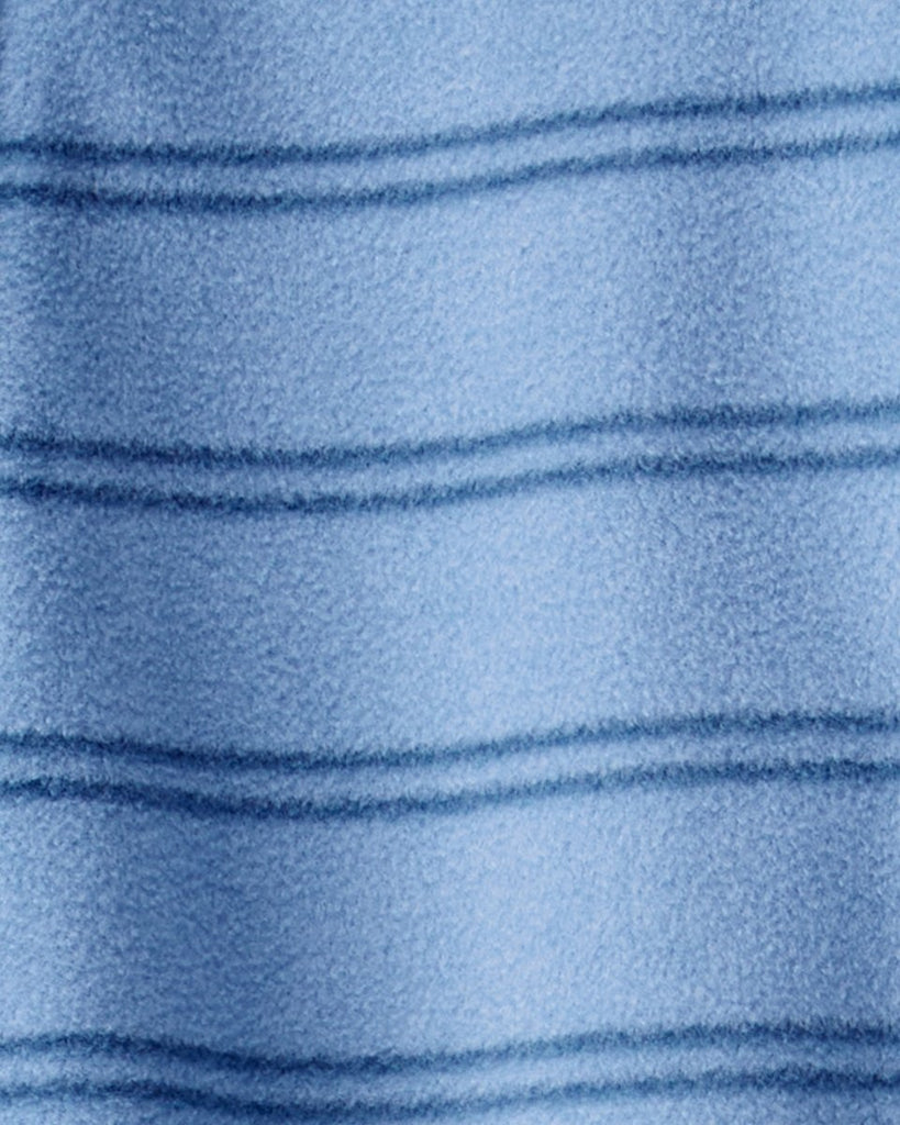 Pijama enterizo polar con pies estampado de rayas azules para bebé niño - Carter's