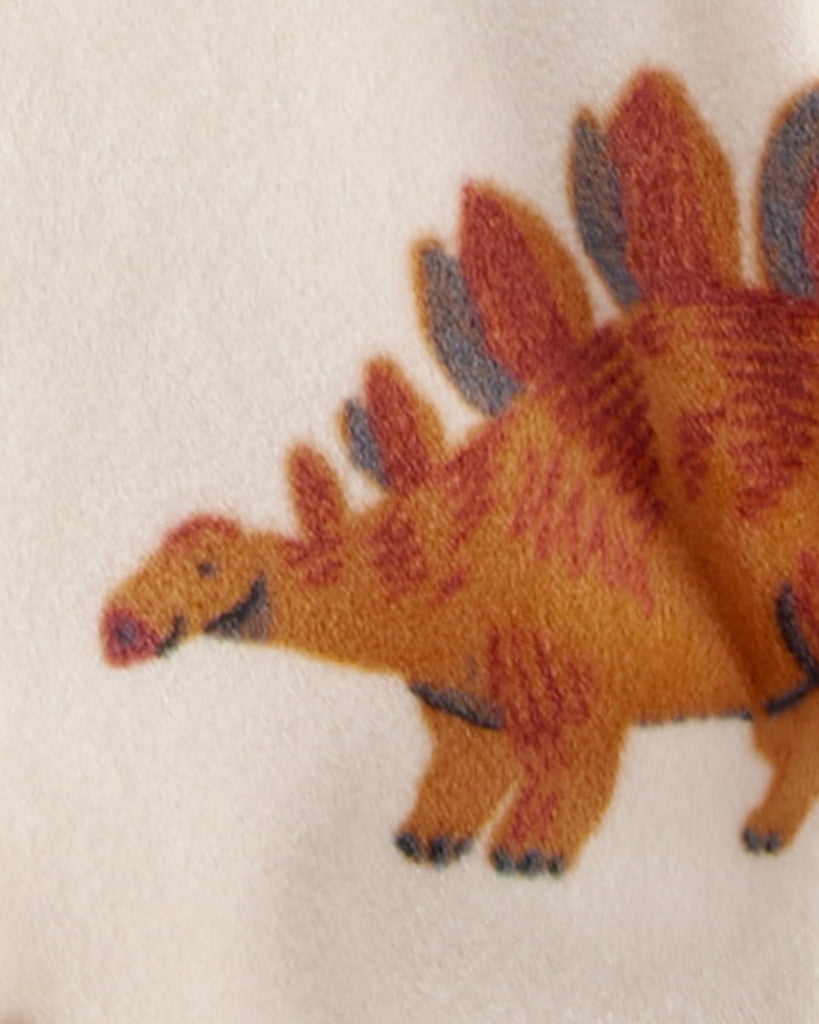 Pijama enterizo polar marrón con dinosaurios para bebé niño - Carter's