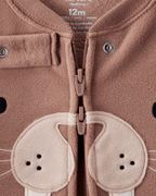 Pijama enterizo polar marrón con diseño de morsa - Carter's