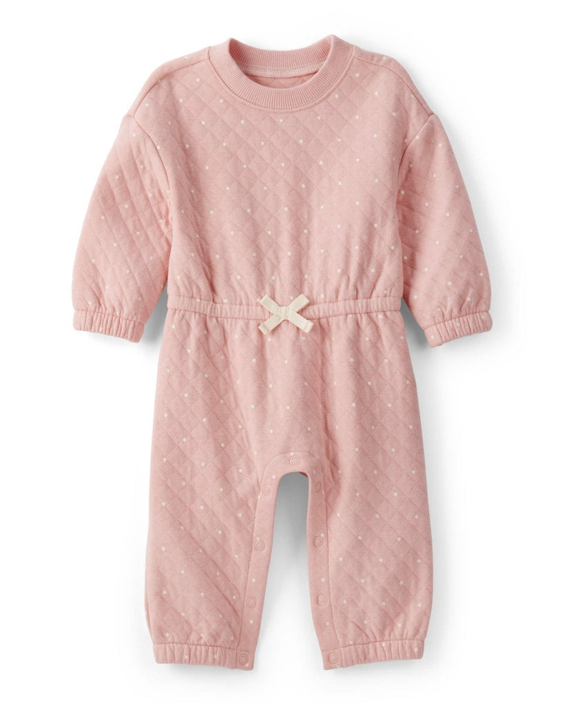 Pijama enterizo rosa con estampado de lunares para bebé niña - Carter's