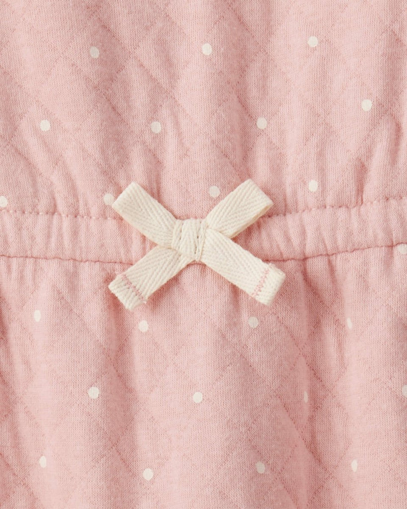 Pijama enterizo rosa con estampado de lunares para bebé niña - Carter's