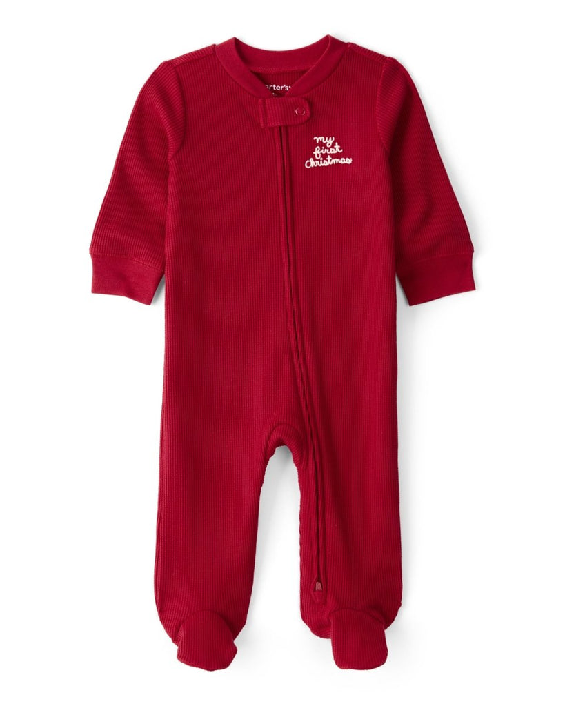 Pijama enterizo térmico con diseño "my first christmas" - Carter's