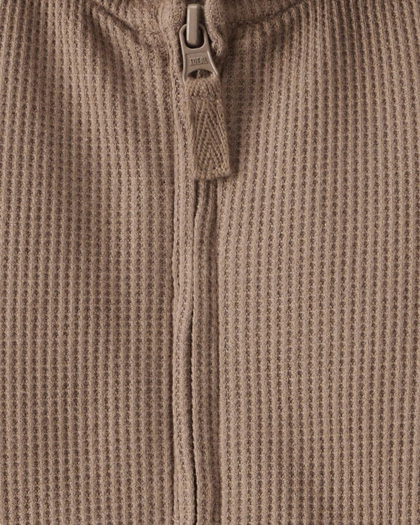 Pijama enterizo térmico marrón con estampado de oso para bebé niño - Carter's