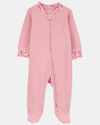 Pijama entero con algodón térmico con detalles florales