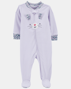 Pijama entero de micropolar diseño cara de conejo - Carter's