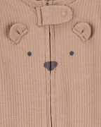 Pijama entero punto canalé diseño oso marrón - Carter's