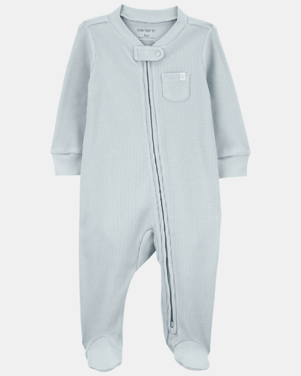 Pijama entero texturizado diseño azul liso - Carter's