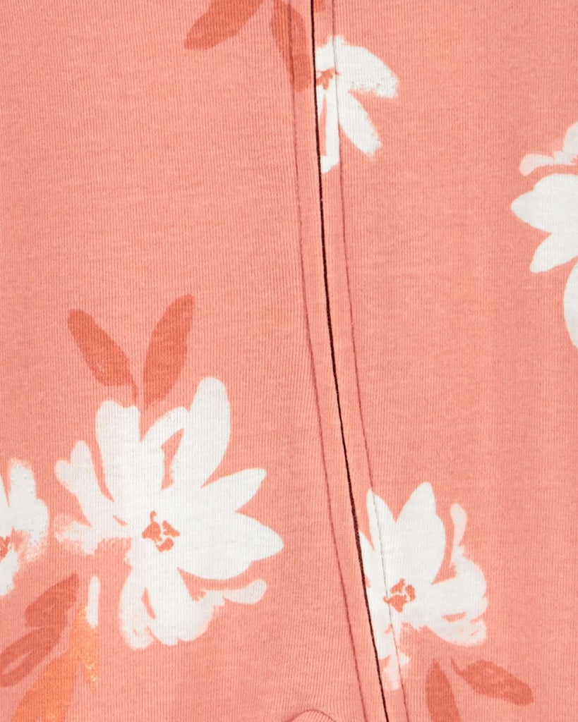 Pijama floral con pies y gorro para niña - Carter's