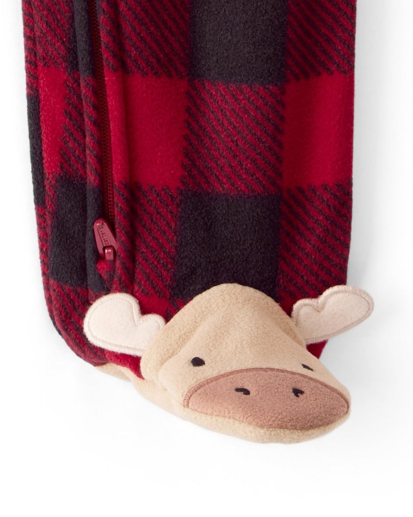 Pijama microfleece con estampado de oso y cuadros para bebé unisex - Carter's