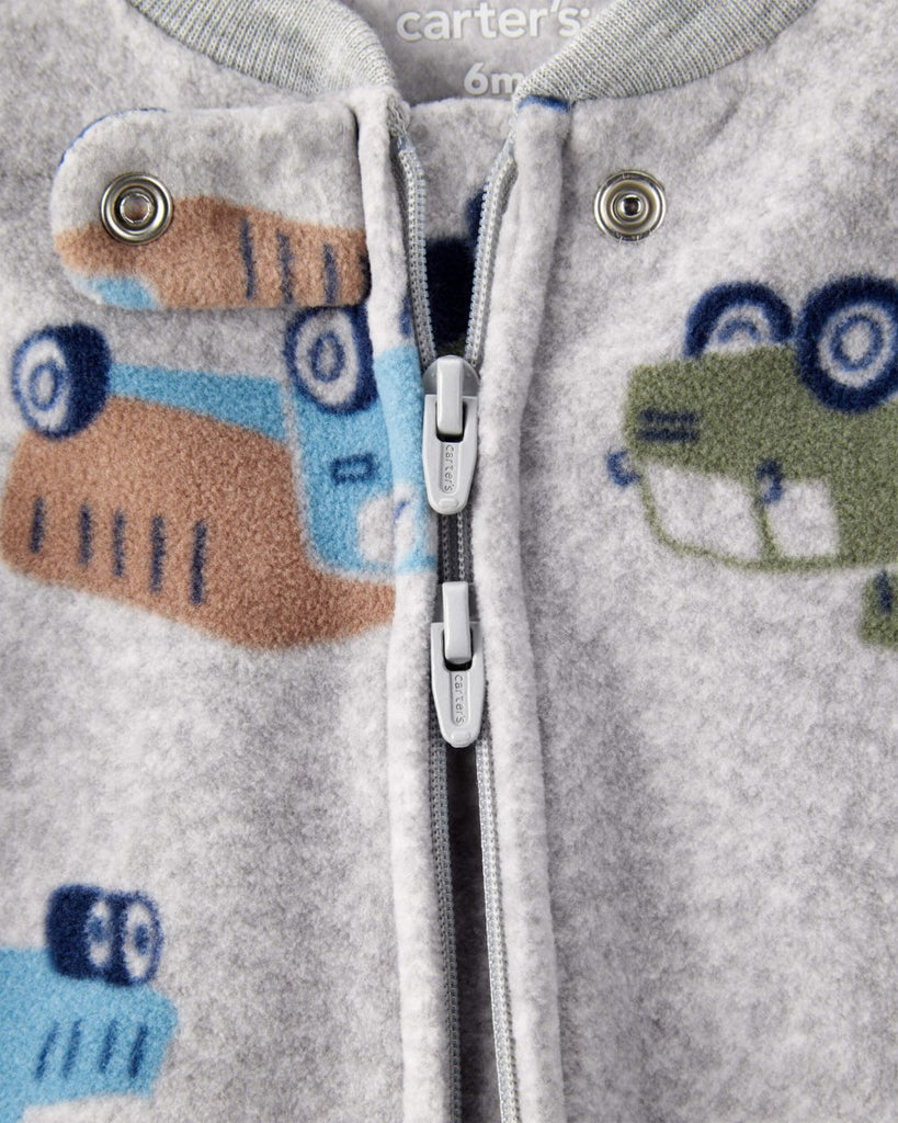 Pijama microfleece para bebé con diseño gris - Carter's