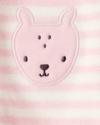 Pijama microfleece para bebé con diseño rosa rayas - Carter's