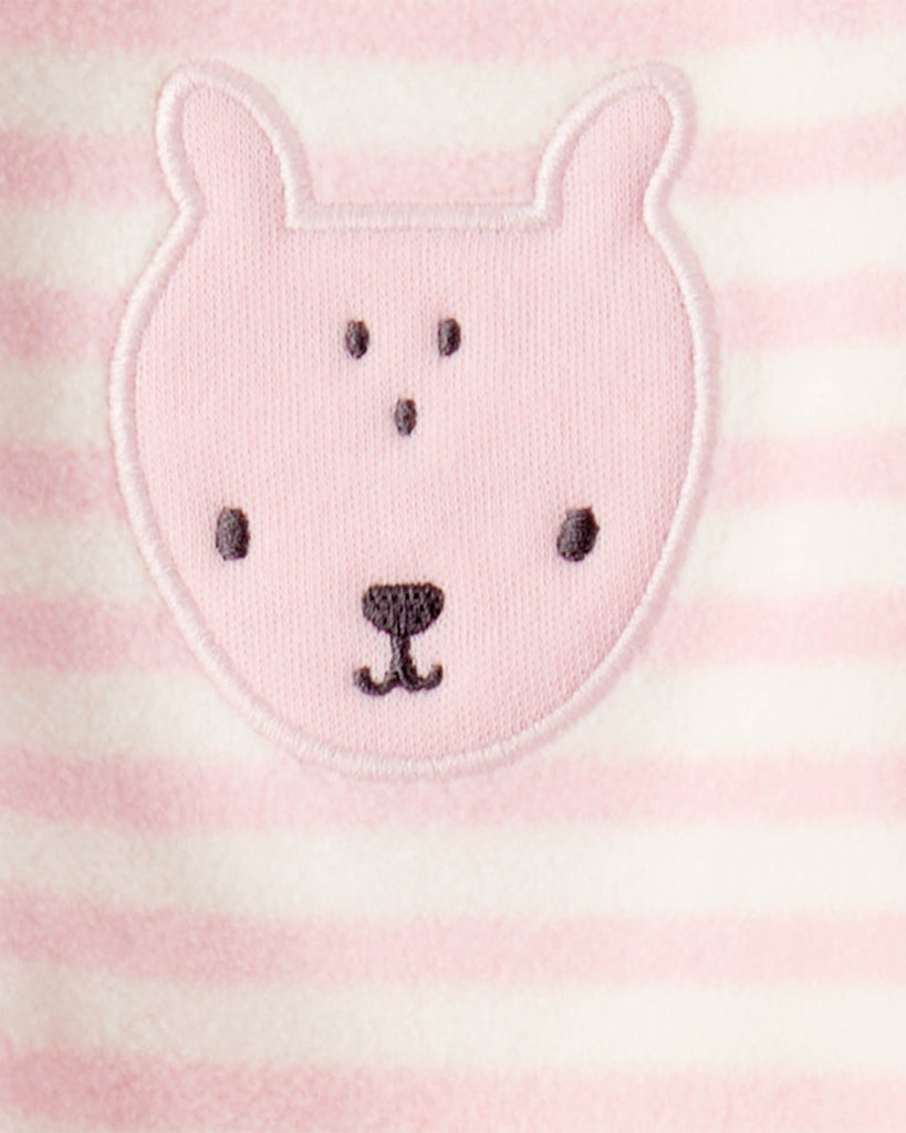 Pijama microfleece para bebé con diseño rosa rayas - Carter's