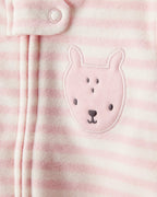 Pijama microfleece para bebé con diseño rosa rayas - Carter's