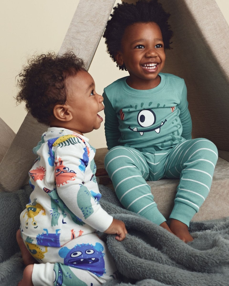 Pijama pack de 4 piezas de algodón, monstruos en verde - Carter's