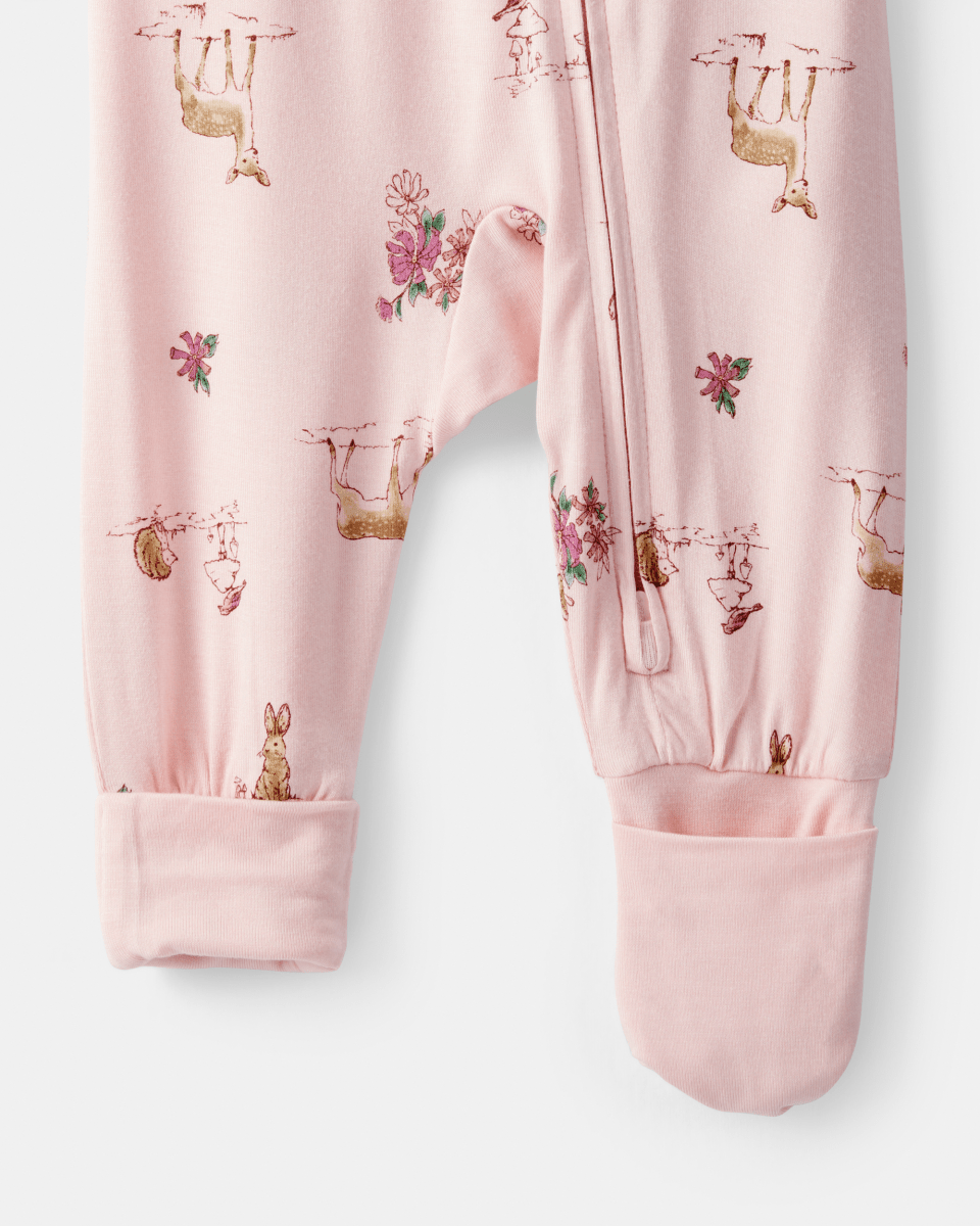 Pijama sostenible de algodón suave, diseño ciervos rosas - Carter's