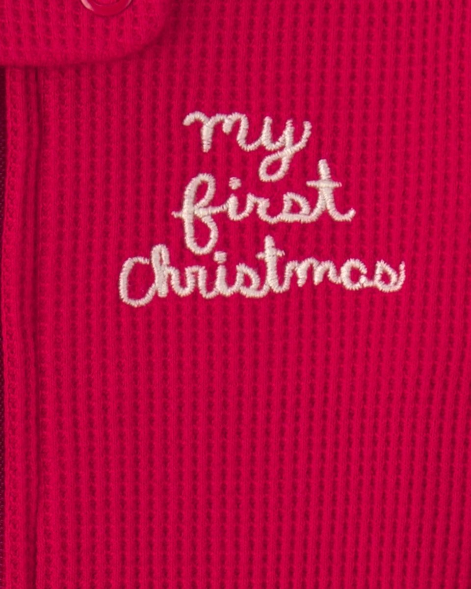 Pijama térmico de una pieza con pie, «My First Christmas» - Carter's
