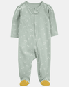 Pijama una pieza de algodón, con pie, diseño abeja