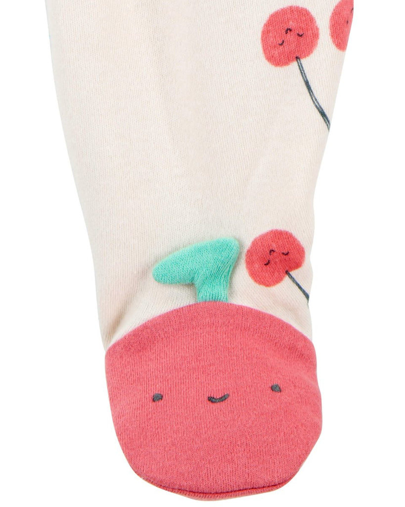 Pijama una pieza de algodón, con pie, diseño cerezas - Carter´s