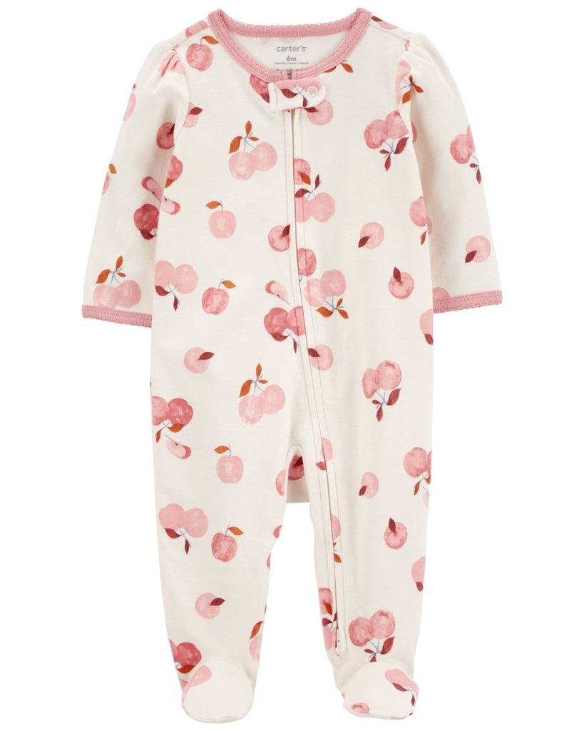Pijama una pieza de algodón, con pie, diseño manzanas - Carter's