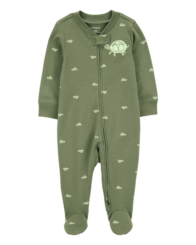 Pijama una pieza de algodón, con pie, diseño tortuga - Carter´s