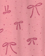 Pijama una pieza de algodón con pie, lazos en rosa - Carter's
