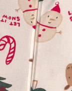 Pijama una pieza de algodón con pie, Navidad en crema - Carter's