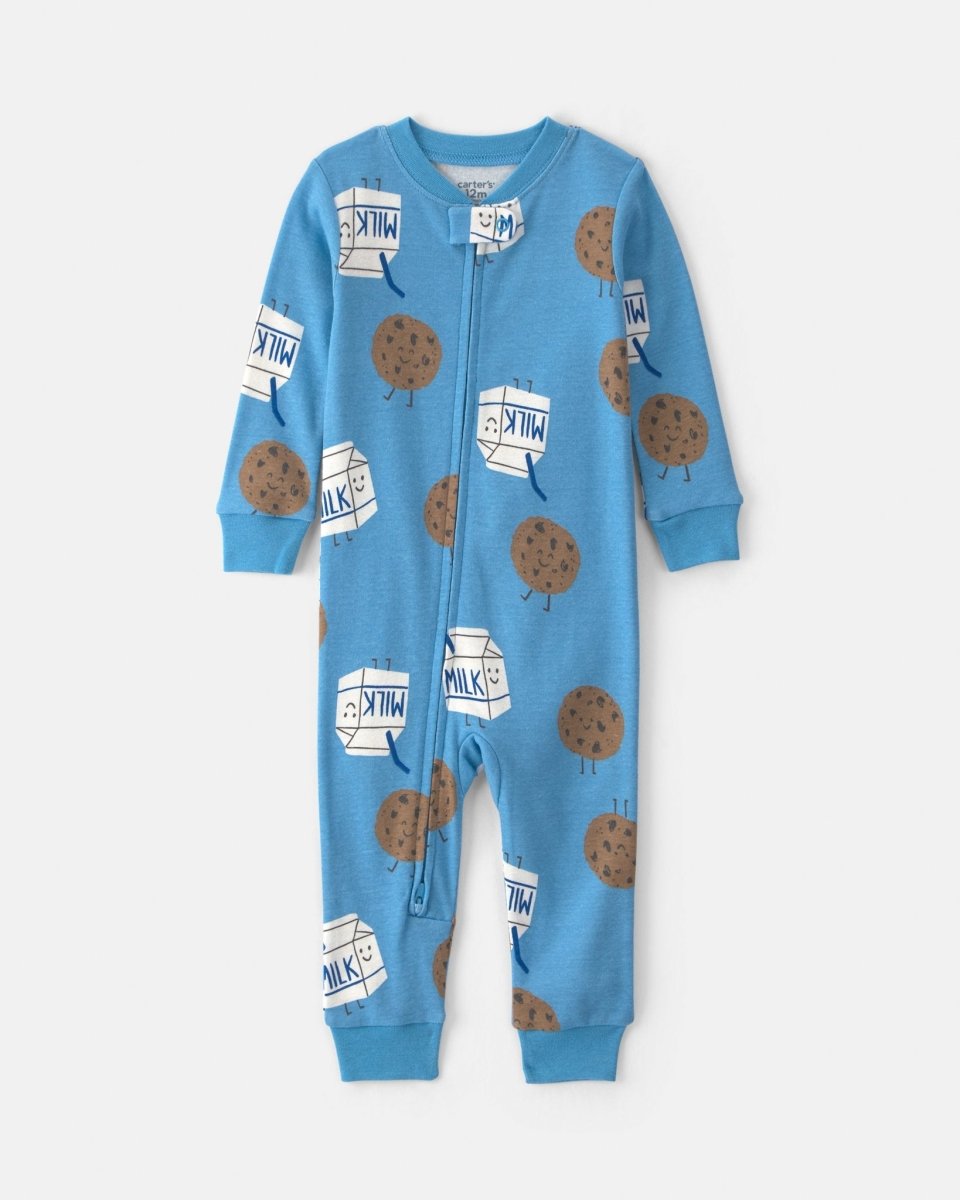 Pijama una pieza de algodón, leche y galletas - Carter's