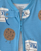 Pijama una pieza de algodón, leche y galletas - Carter's