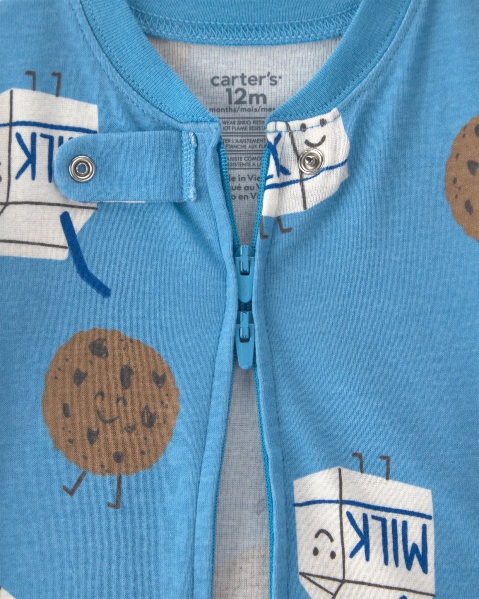 Pijama una pieza de algodón, leche y galletas - Carter's