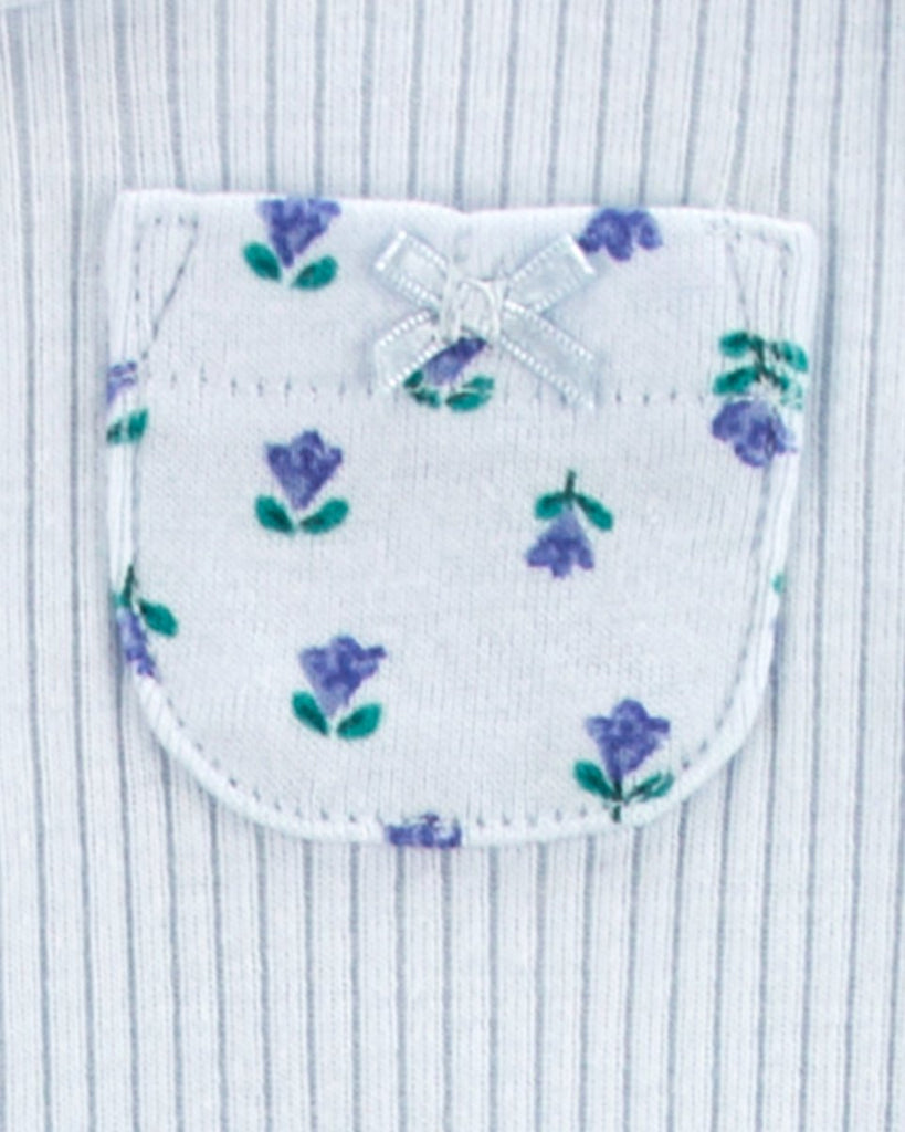 Pijama una pieza de algodón térmico, con pie, diseño floral - Carter's