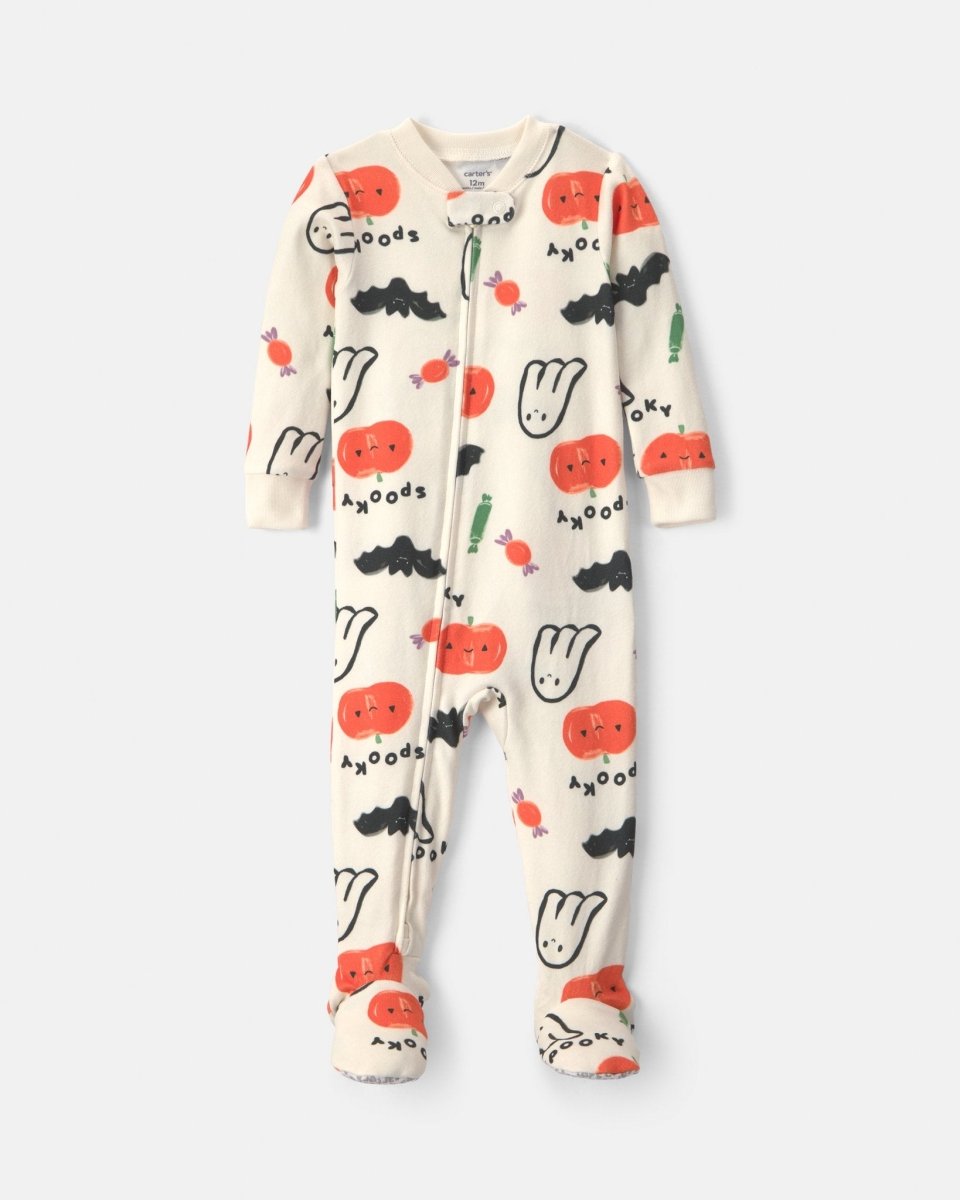 Pijama una pieza de punto con pie, Halloween en crema - Carter's