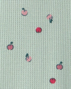 Pijama una pieza térmico con pie, manzanas en verde - Carter's