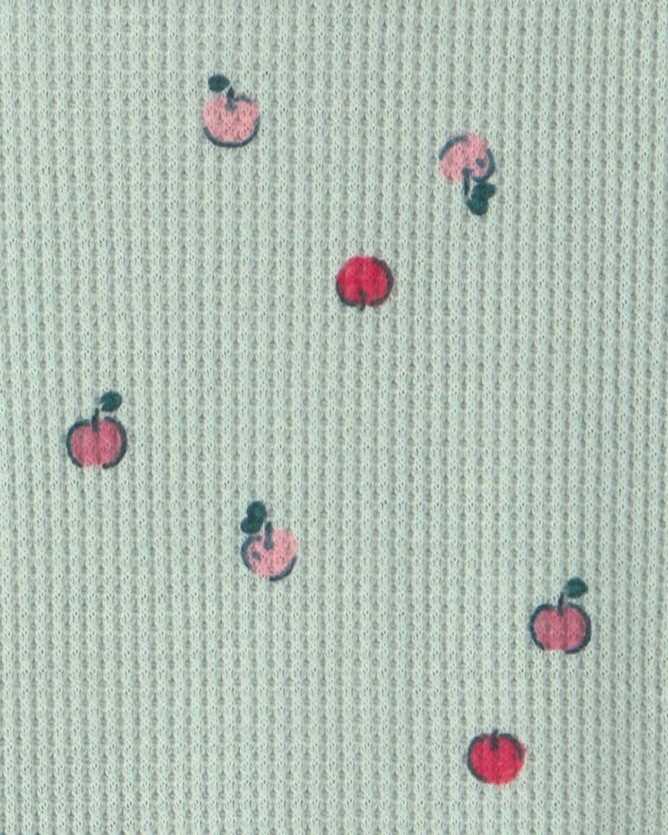 Pijama una pieza térmico con pie, manzanas en verde - Carter's