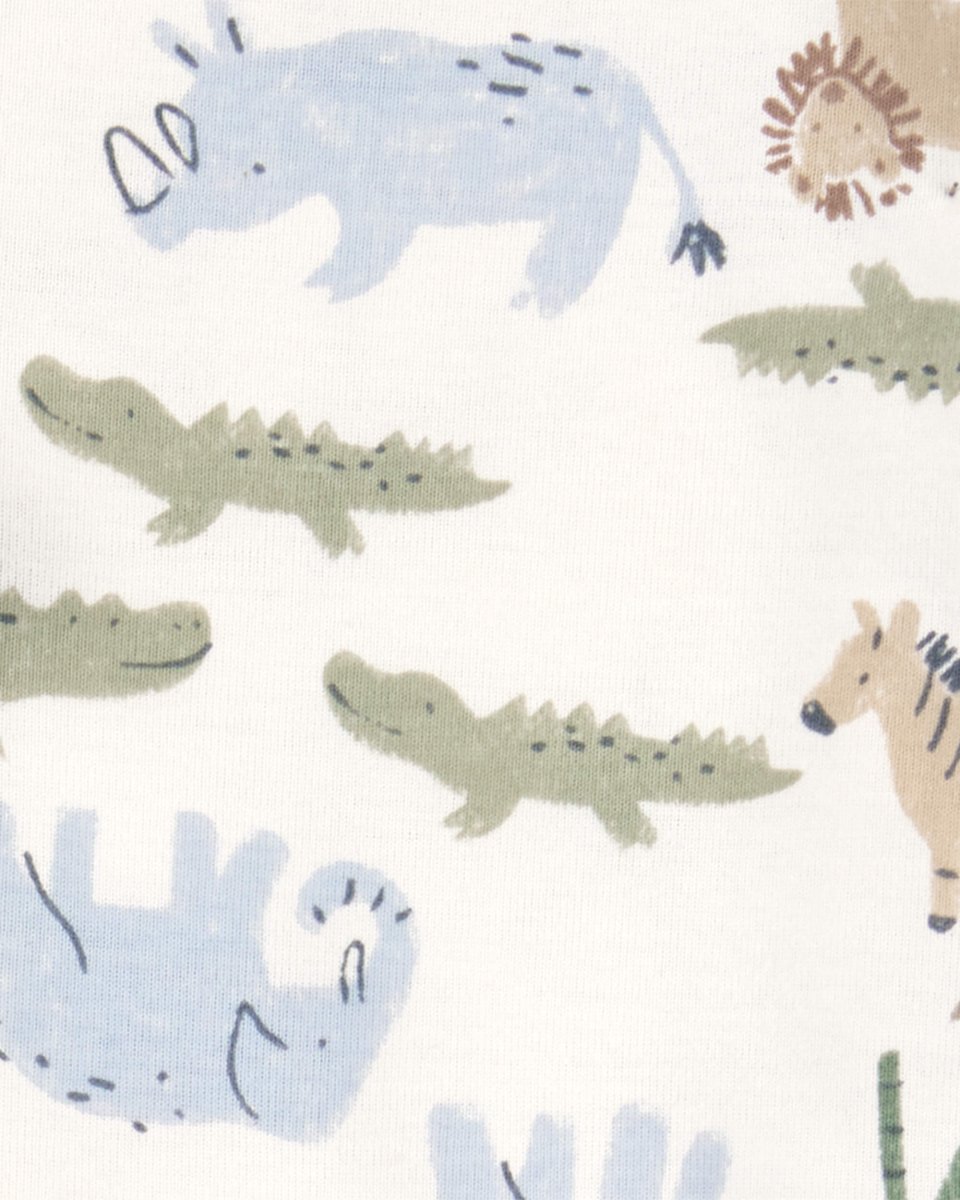 Set tres piezas de algodón, pantalón y dos bodies, diseño caimán - Carter´s