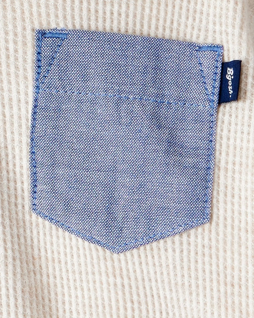 Sudadera con capucha blanca jaspeada para bebé niño - Carter's