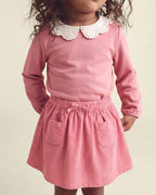 Sudadera de polar con cuello de ganchillo, rosa - Carter's