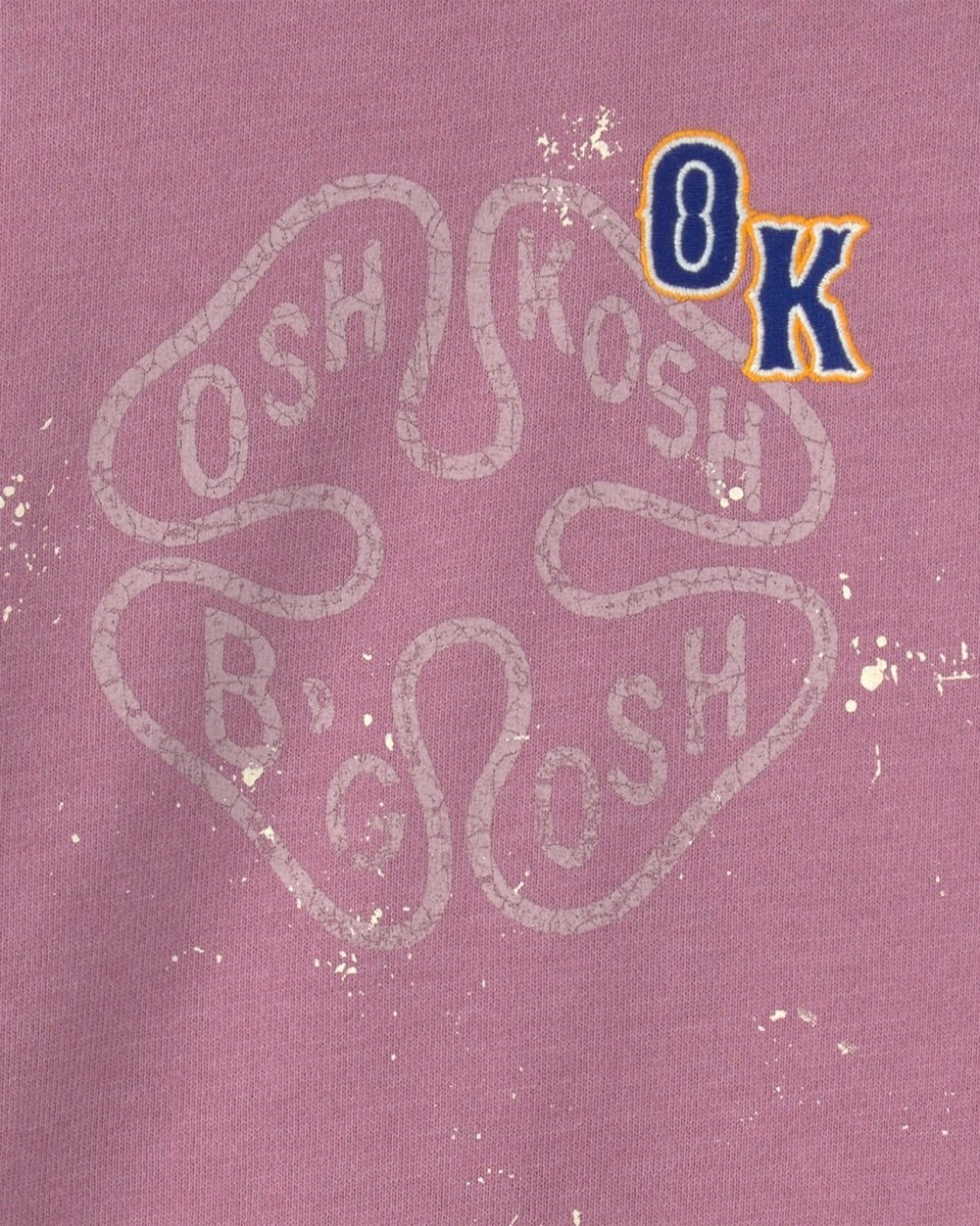 Sudadera de rizo francés con logo bordado, morado - Carter's
