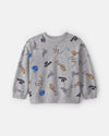 Sudadera de rizo francés «Game Day» con manga ranglan, gris