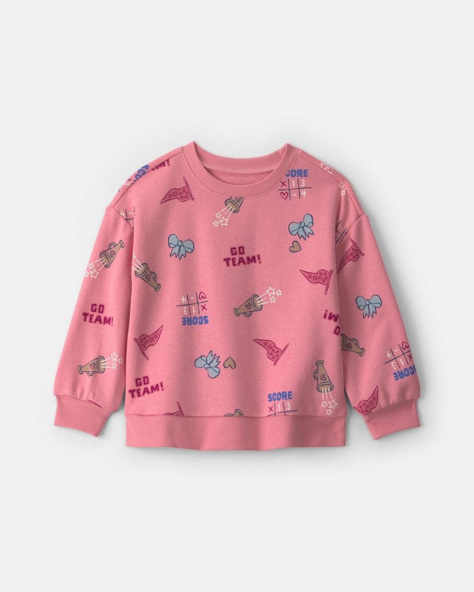Sudadera de rizo francés «School Spirit», rosa - Carter's