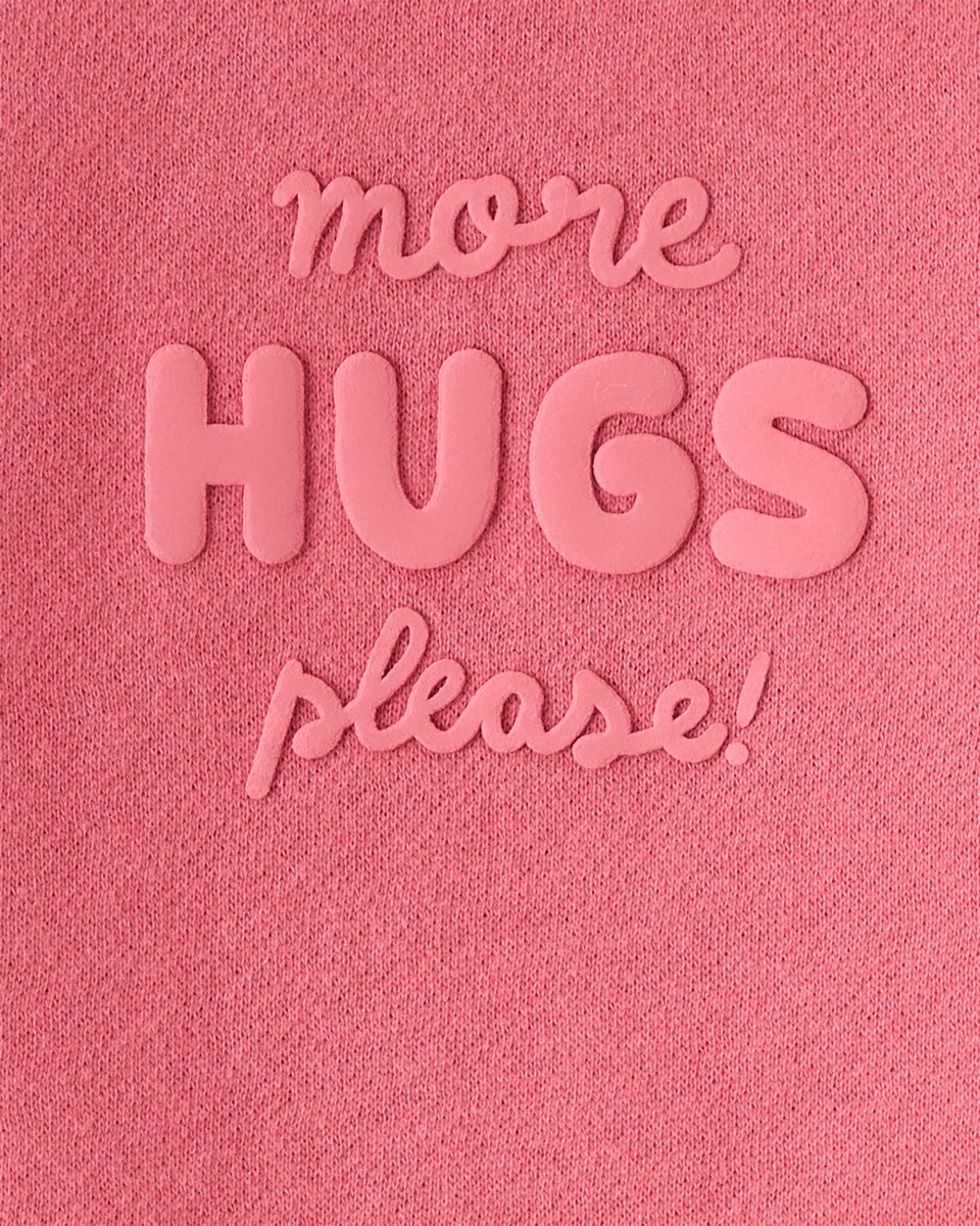 Sudadera rosa con mensaje “More Hugs Please” - Carter's