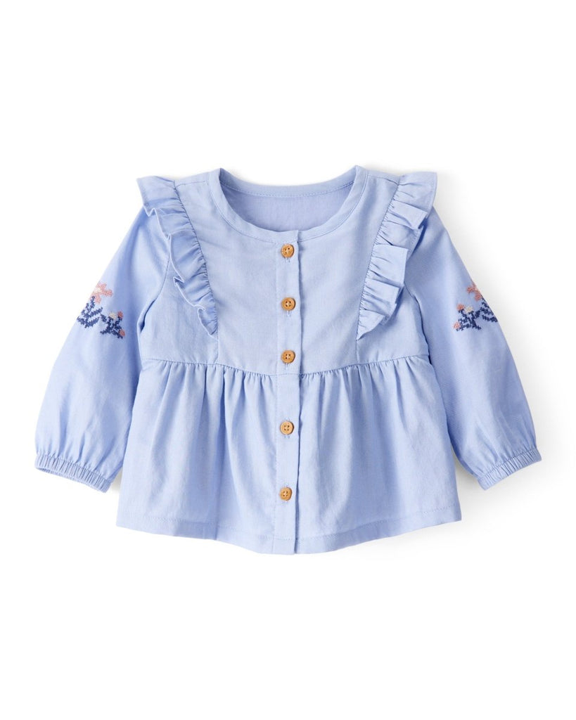 Top de moda azul para bebé niña - Carter's