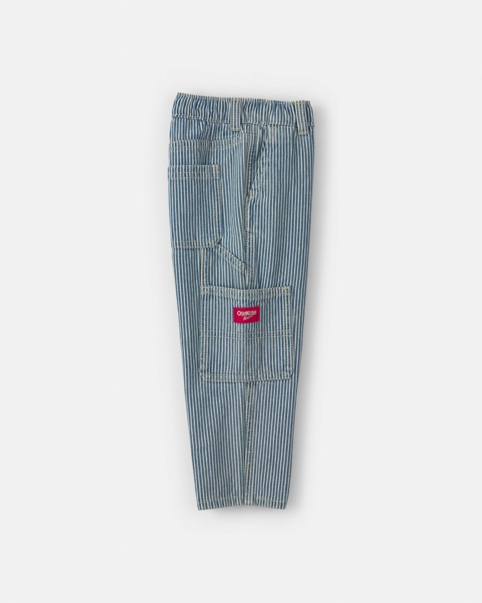 Vaquero carpintero holgado con rayas hickory, lavado claro - Carter's