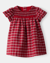 Vestido a cuadros rojos con braguita
