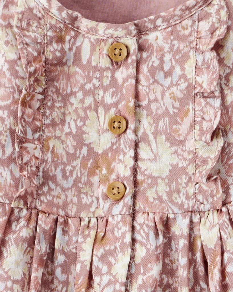 Vestido de tejido plano con estampado floral multicolor para bebé niña - Carter's