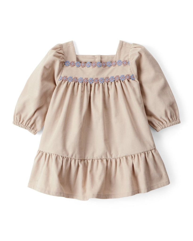 Vestido de tejido plano marrón para bebé niña - Carter's