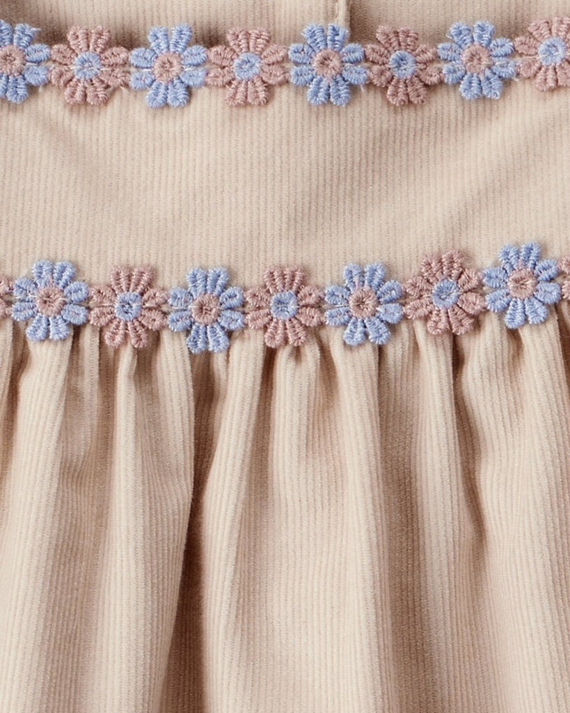 Vestido de tejido plano marrón para bebé niña - Carter's